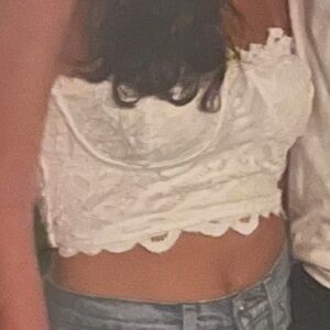 XS FREE PEOPLE LACE UNDERWIRE TUBE TOP